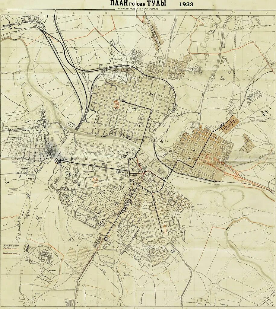 Карта тулы фото домов Map of Tula of 1933 Art (RUS) Potosi Flickr