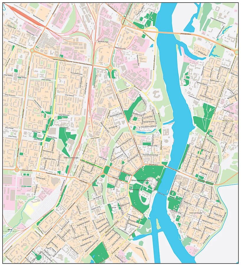 Карта великого новгорода фото Великий Новгород. Центр - Города - Каталог Каталог векторных карт