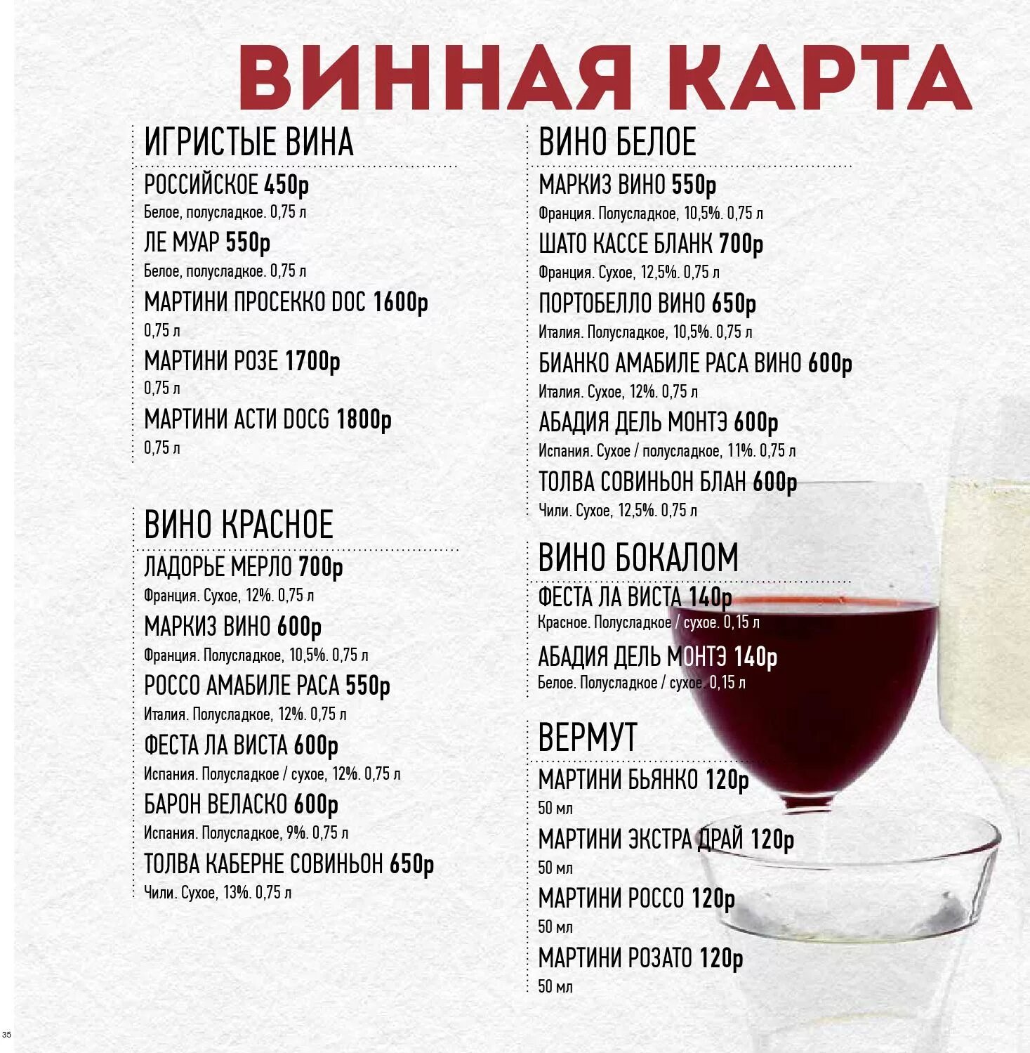 Карта вин фото Wine connection меню