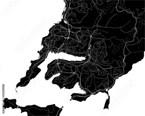 Карта владивостока фото map of the city of Vladivostok, Russia Stock Vector Adobe Stock