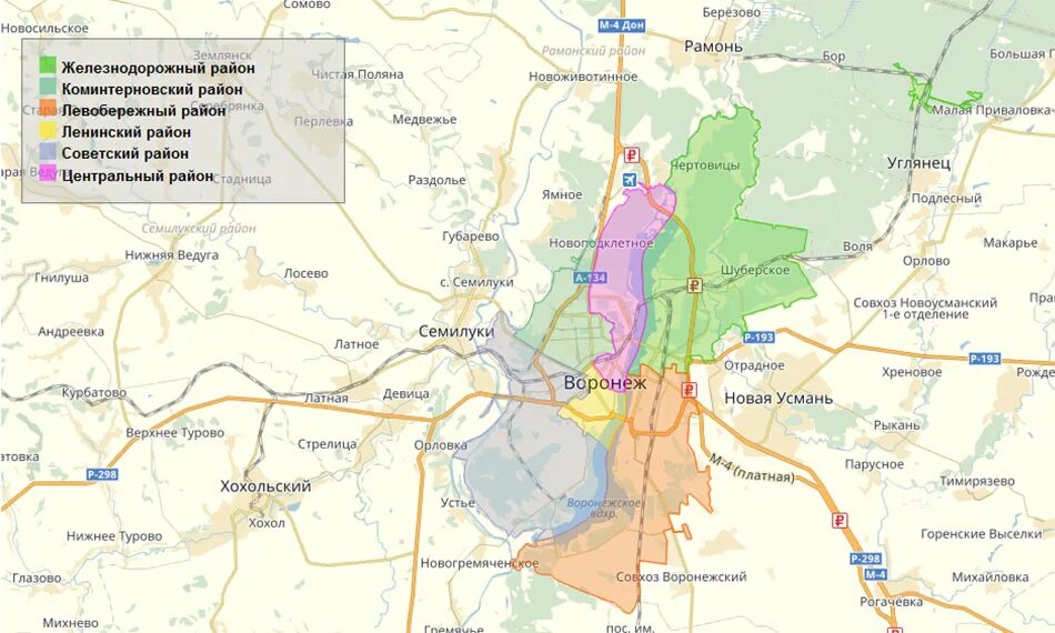 Карта воронежа с фото Карта левого берега города воронежа фото и видео - avRussia.ru