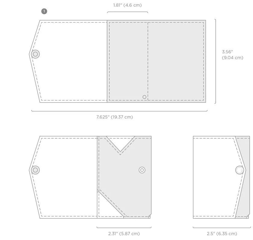 Картхолдер из кожи выкройка с размерами evernote slim wallet - 2024 가방 패턴, 카드 지갑, 가죽 지갑 패턴