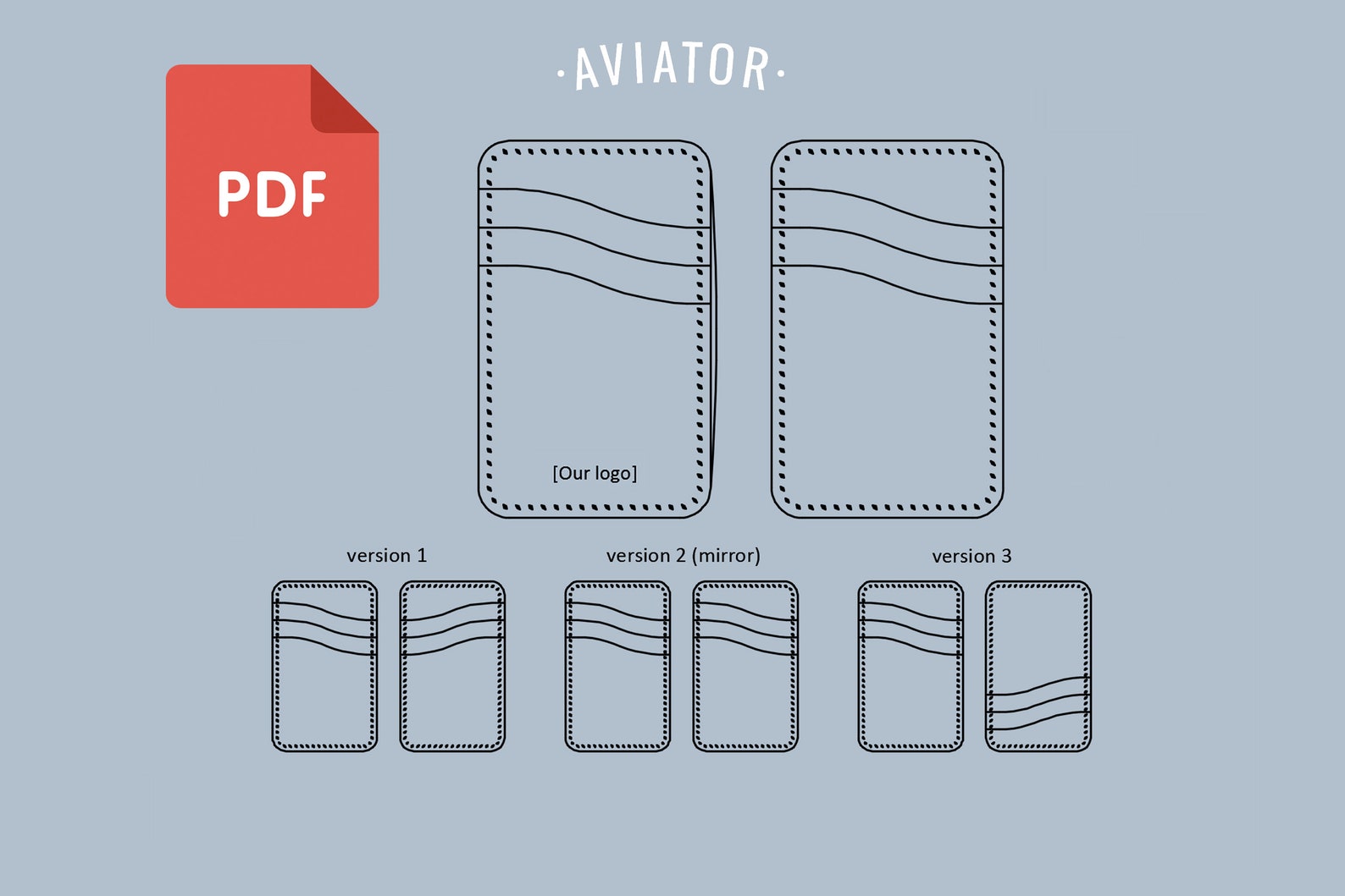 Картхолдер из кожи выкройка с размерами PDF Cardholder Wallet Vertical 1 Template Simple Wallet Etsy
