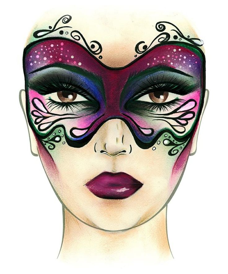 Карти макияж Mardi gras Masquerade makeup, Makeup, Fantasy makeup