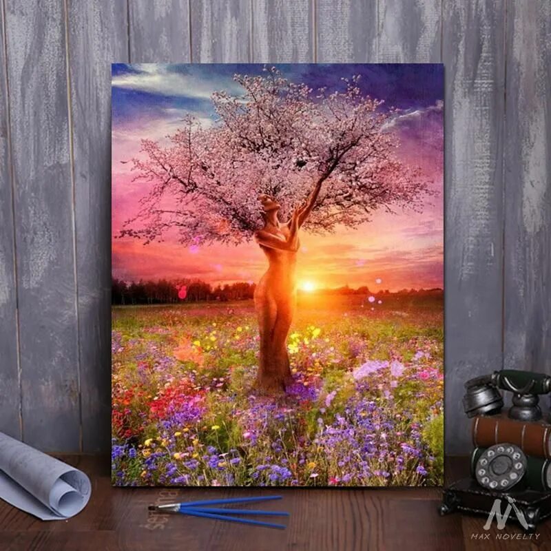 Картина красками по фото DIY Painting By Numbers - Colorful Lion (16 Painting, Diy painting, Wall art pic