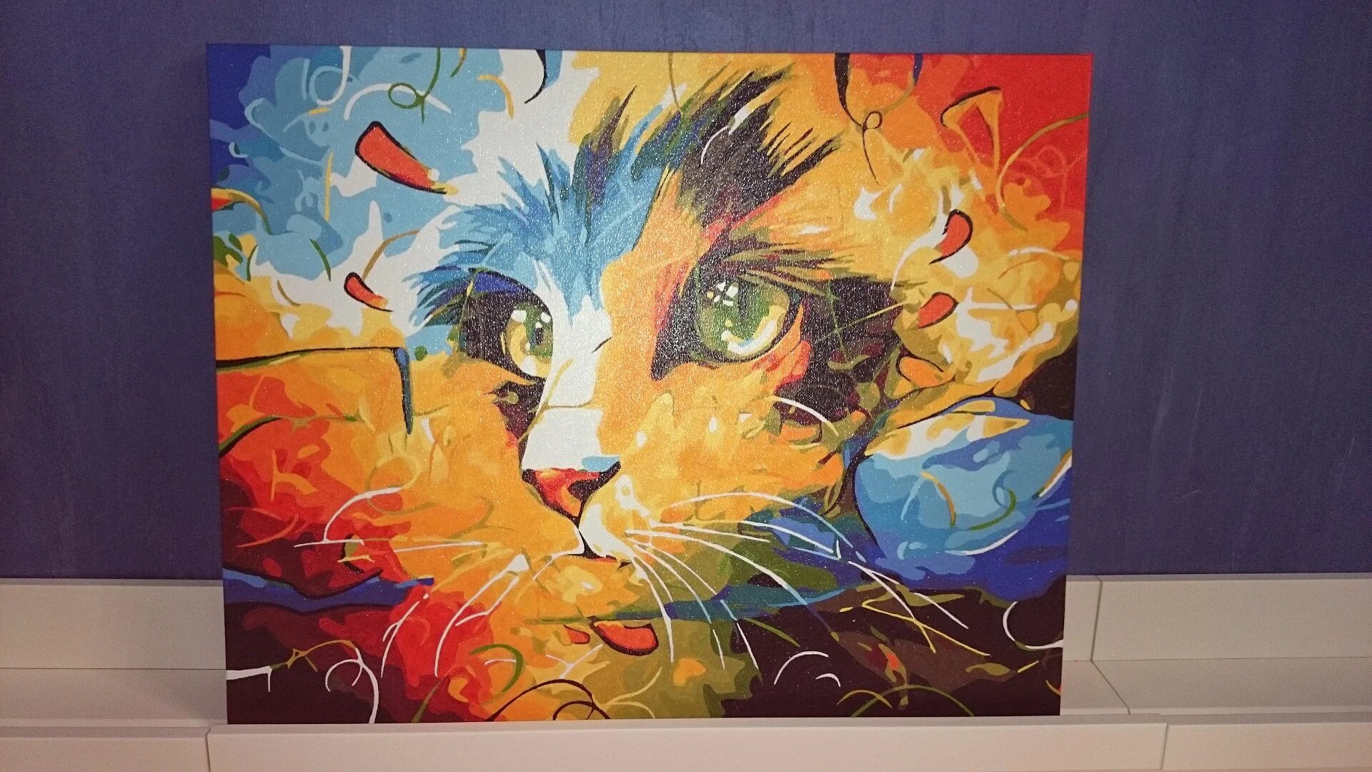 Картина красками по фото Картина по номерам "Кошка" GX9490 Paintboy (Premium) 40x50 - купить недорого в М