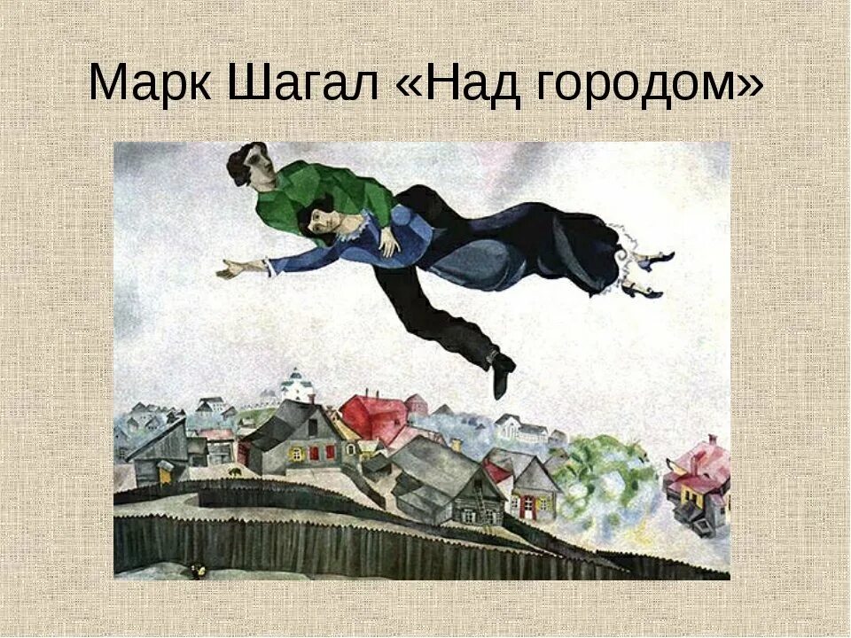 Картина марка шагала над городом фото Марк шагал картина полет