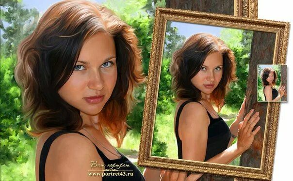 Картина маслом из фото онлайн бесплатно Женские портреты 84 фотографии