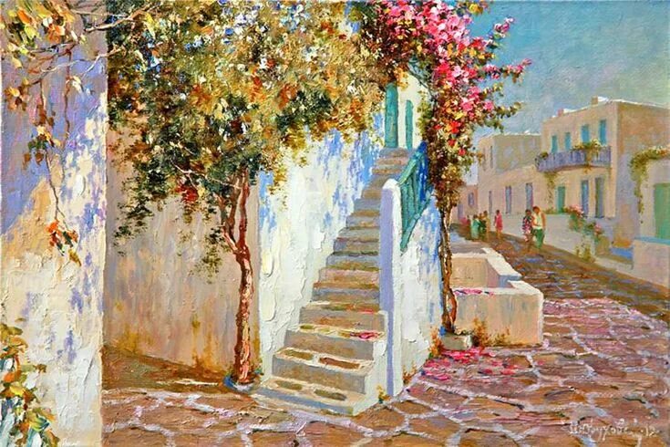 Картина маслом тарская ул 20 фото Ю.Обуховский. Миконос Fine art, Painting, Art