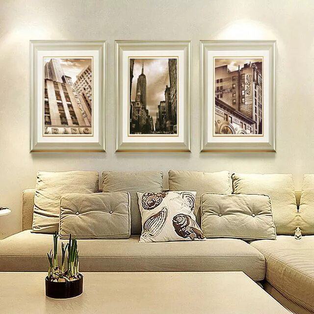 Картина над диваном фото Home Decor Canvas Painting City Street Decoration Picture Canvas Prints Modern W