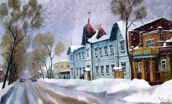Картина по фото ульяновск Vladimir Alexandrovich Sidorov. Watercolor 2023 Z B O R K A - Свободный Взгляд ©