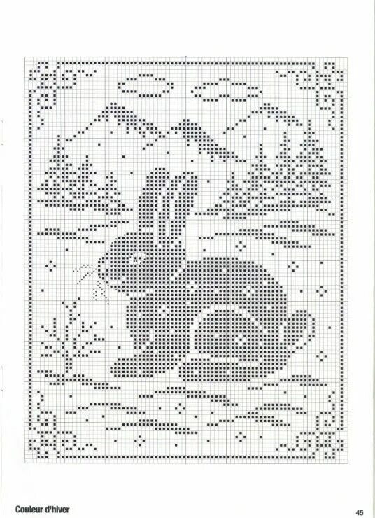 Картина связанная крючком схема Pin by Christine Dumon on Kerstpatronen Cross stitch patterns, Cross stitch desi