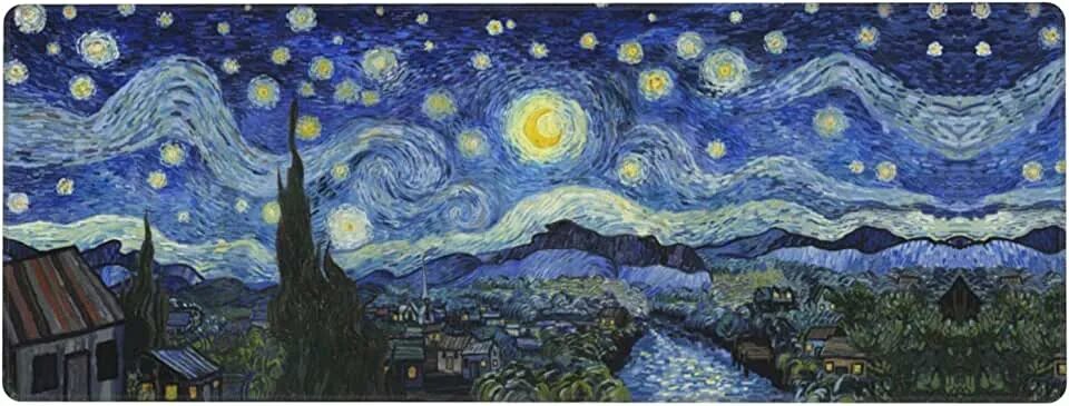 Картина ван гога звездная ночь фото Amazon.com: van gogh starry night fabric