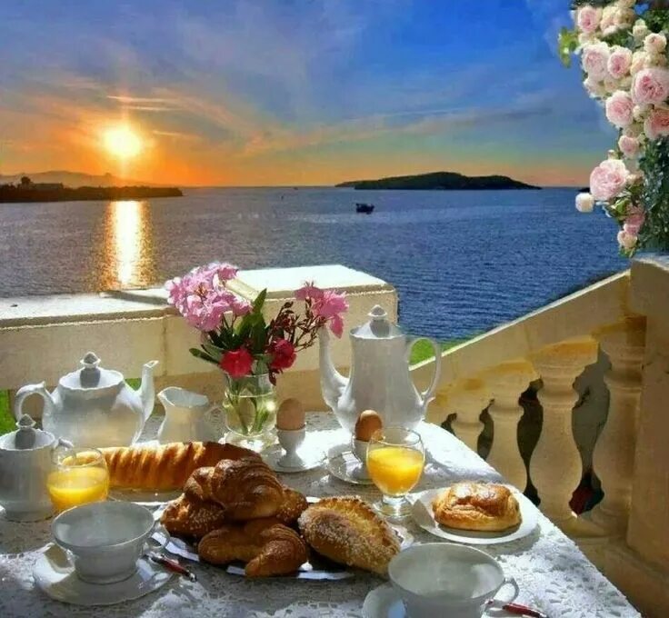 Картинка добрый вечер на отдыхе Buenos dias. Brunch table, Great breakfast ideas, Outdoor eating