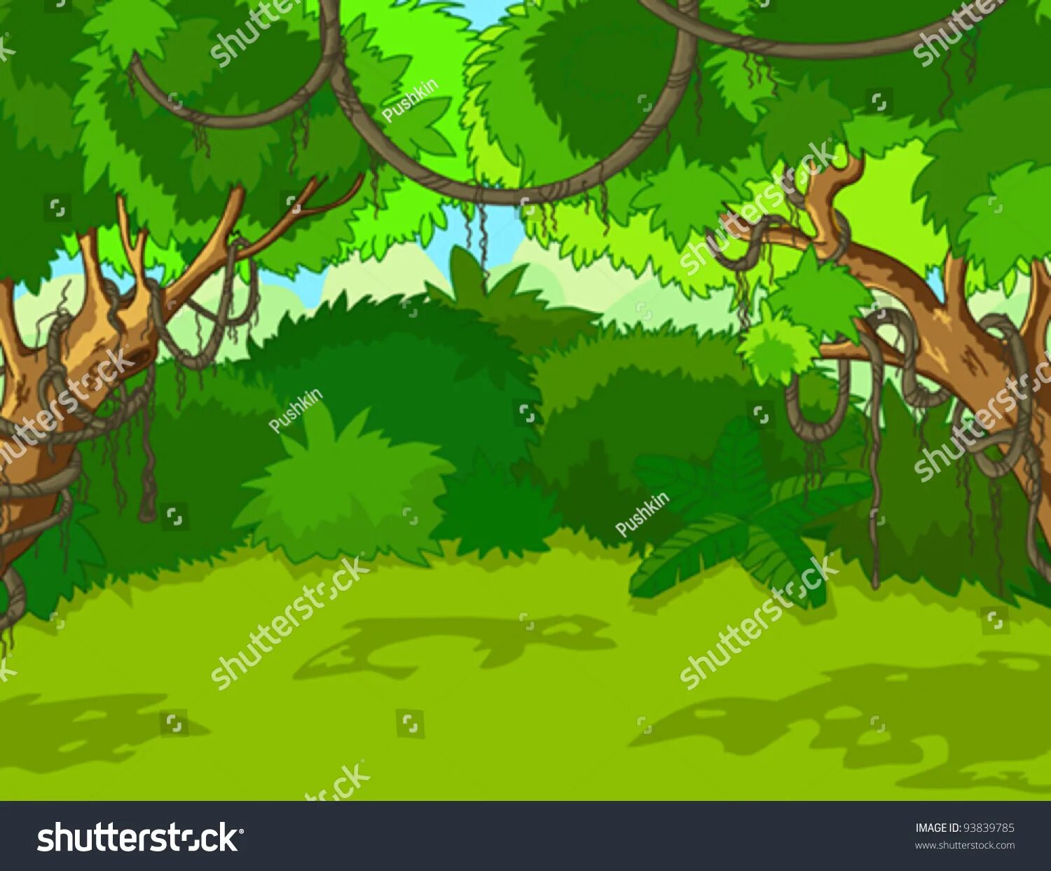 Картинка лес без животных 84.746 Rainforest vectors Gambar, Foto Stok & Vektor Shutterstock