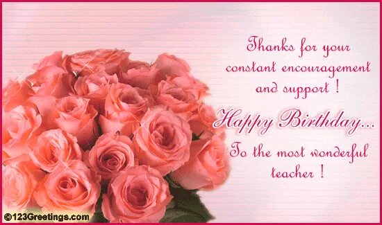 Картинка с днем рождения на английском Birthday saying to your teacher. Happy birthday card messages, Happy birthday ro