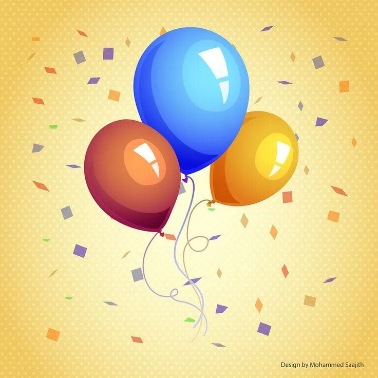 Картинка с днем рождения роме прикольные Balloons on Behance Happy birthday design, Vector free, Balloons