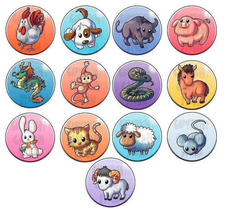 Картинки 12 животных года для детей Chinese Zodiac Photo: Chinese Zodiac Chinese astrology, Chinese zodiac, Zodiac a