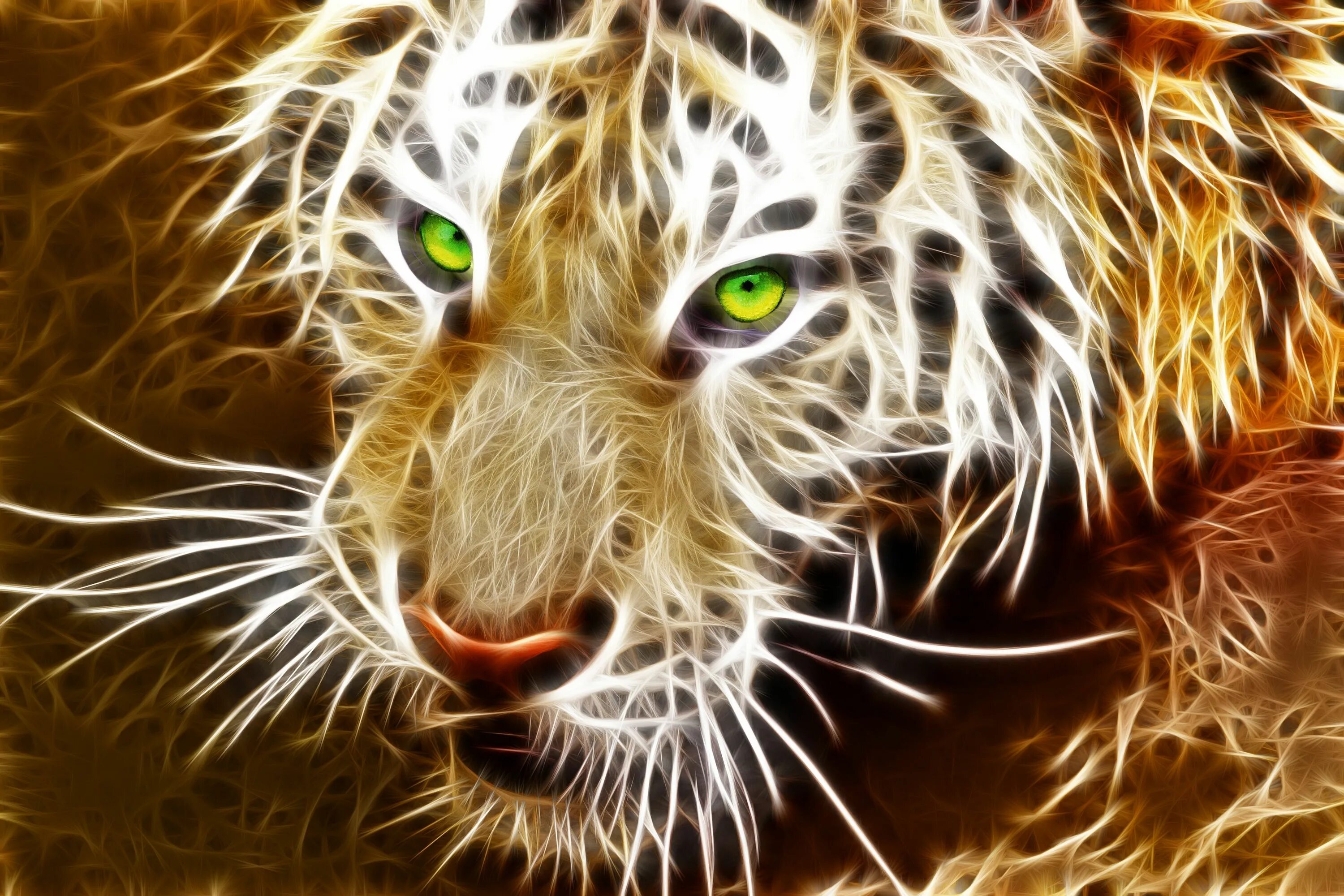 Картинки 3д животные fractal tiger wallpaper Tiger Eyes Wallpaper Tigers Tiger wallpaper, Eyes wallpa