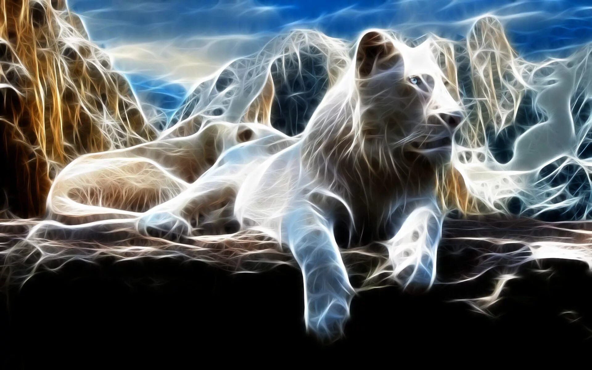 Картинки 3д животные White Lion wallpapers HD for desktop backgrounds