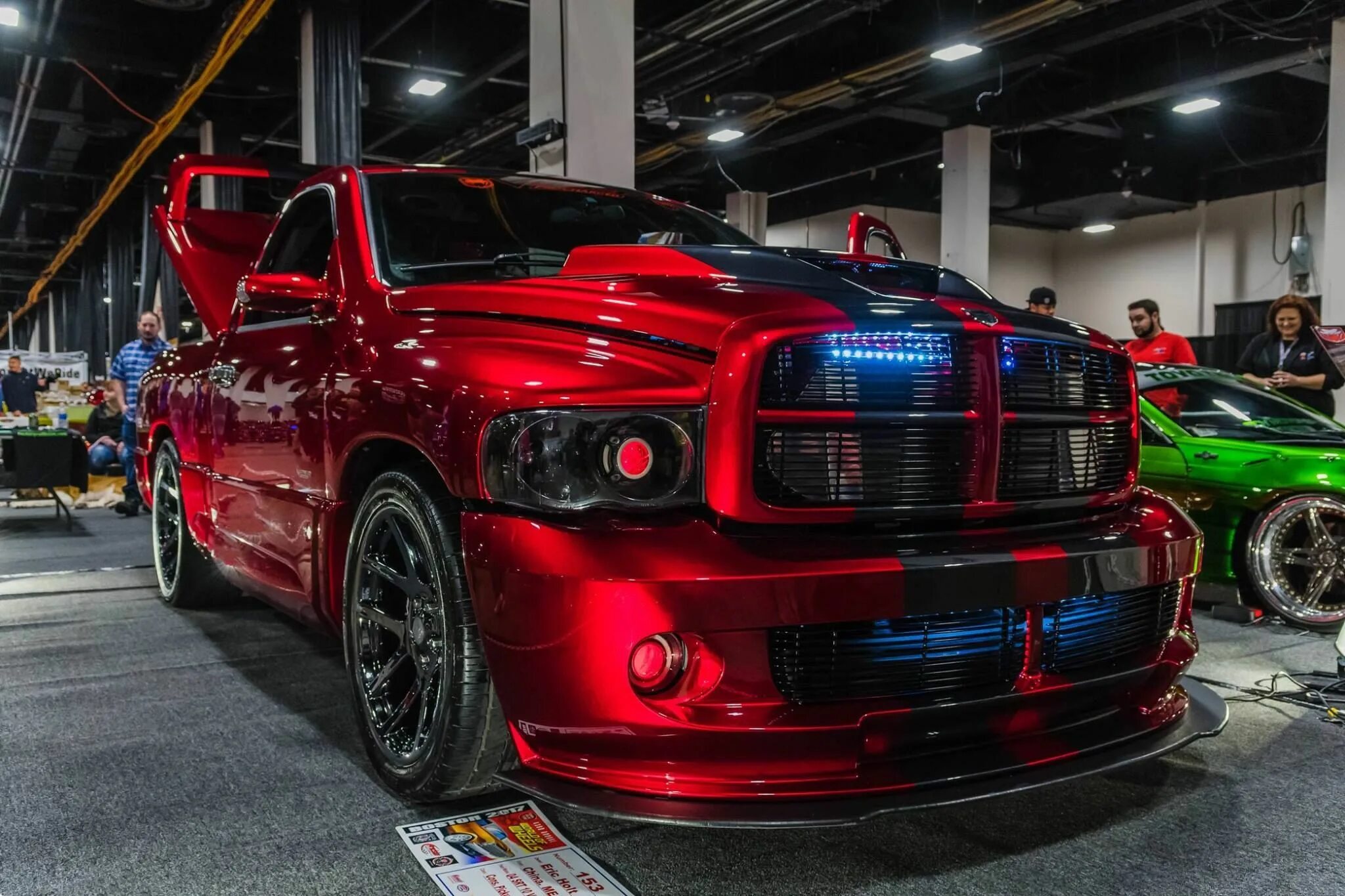 Картинки авто тюнинга Truck that Turns Heads: Red Ram Boasting Custom Lighting and Aftermarket Mods Dr