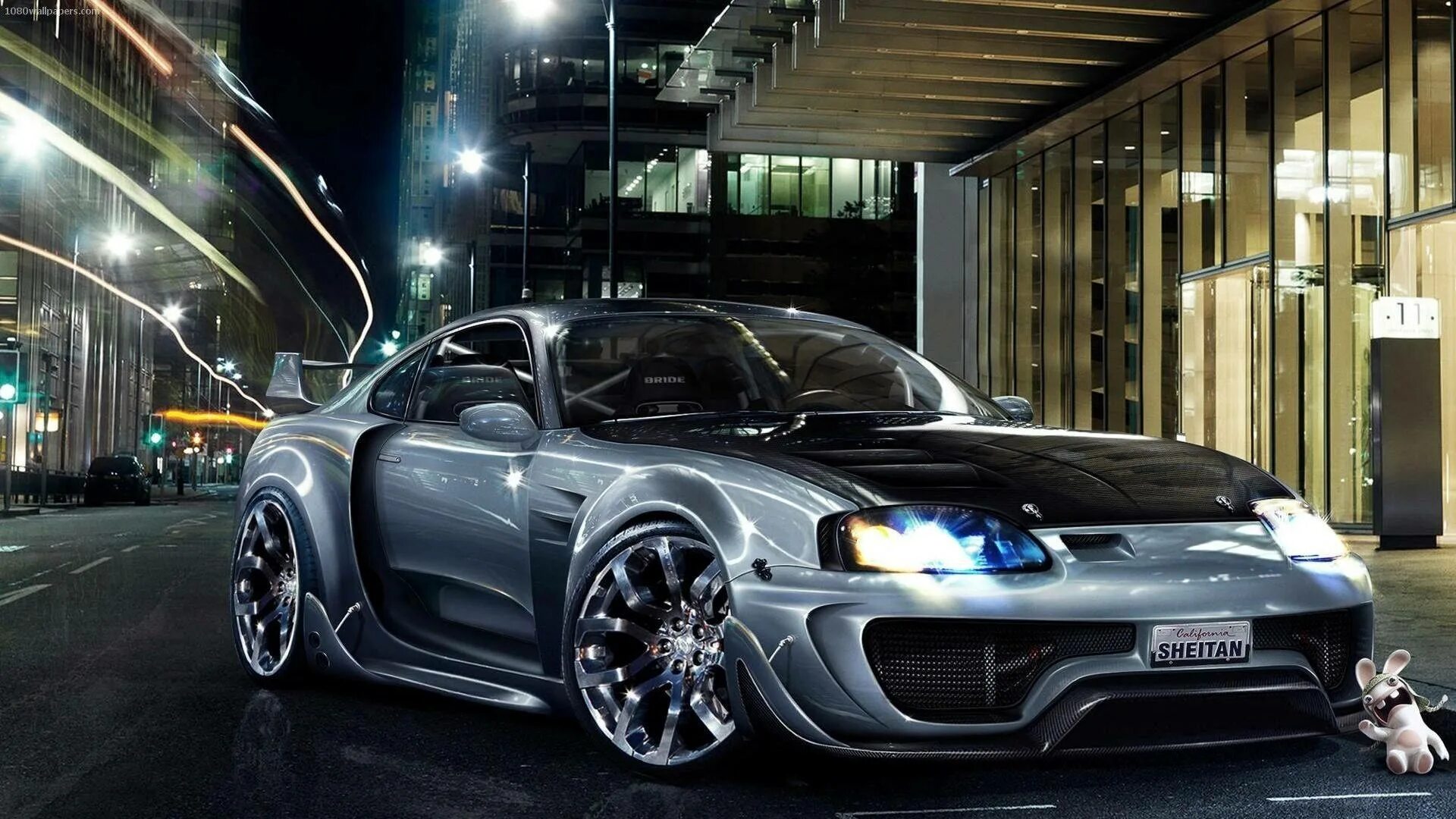 Картинки автомобили тюнинг Download Titanium Silver Toyota Supra Car Wallpaper Wallpapers.com