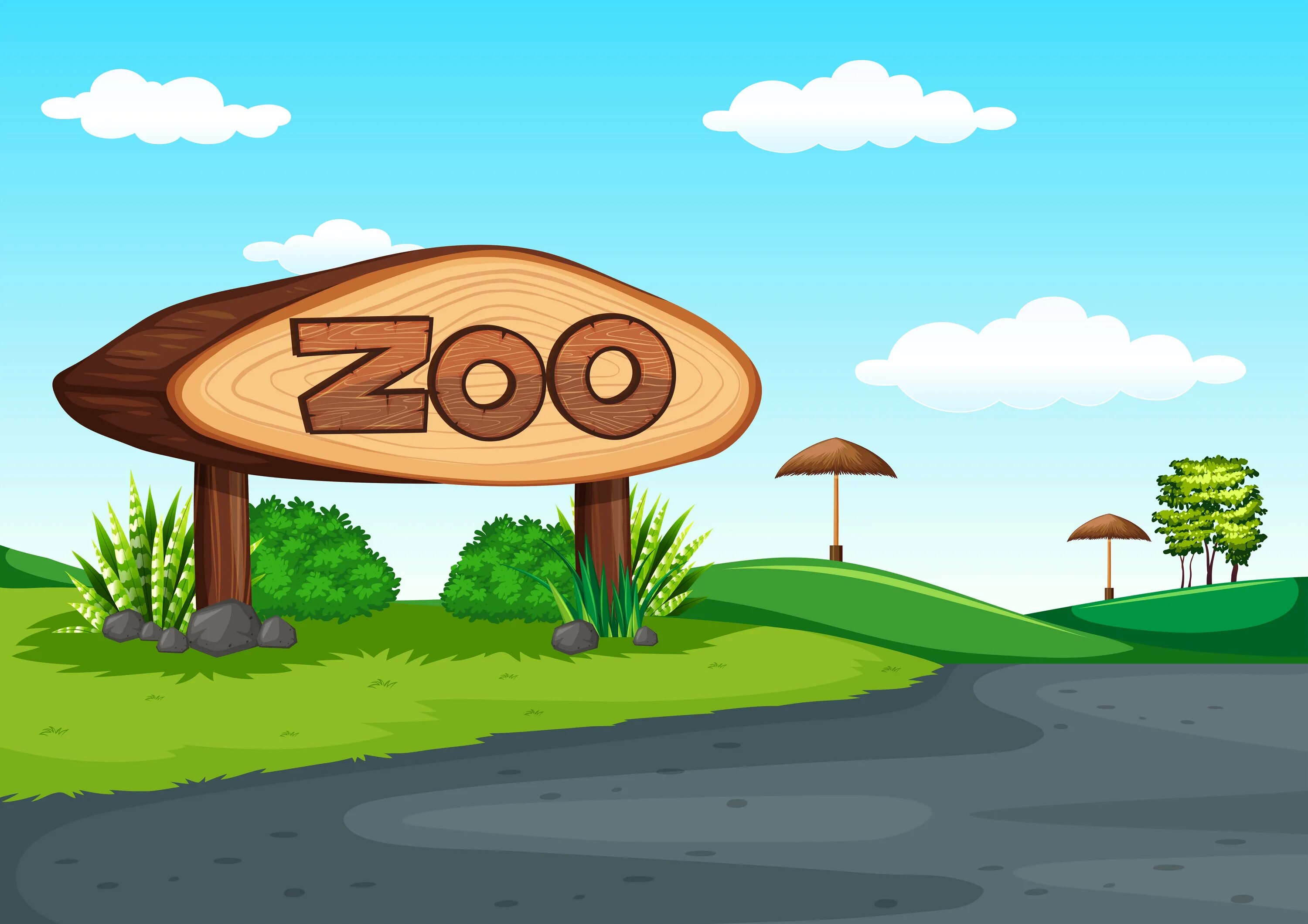 Картинки без животных Scene of zoo without animal 297108 Vector Art at Vecteezy