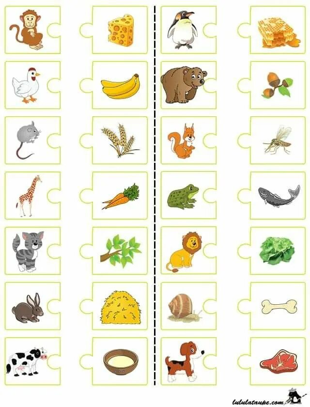 Картинки чем питаются домашние животные Pin by Doudie H on animaux Kids worksheets preschool, Toddler learning activitie