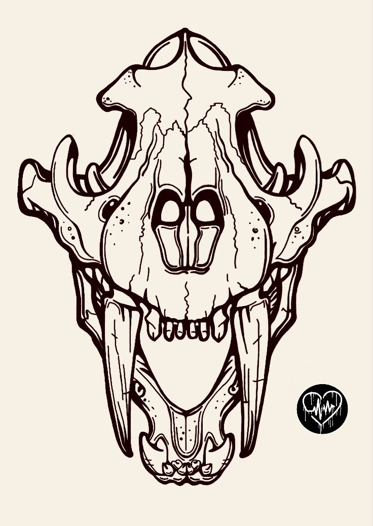 Картинки черепа животного #blackink #tattoo in 2022 Animal skull tattoos, Knee tattoo, Black ink tattoos