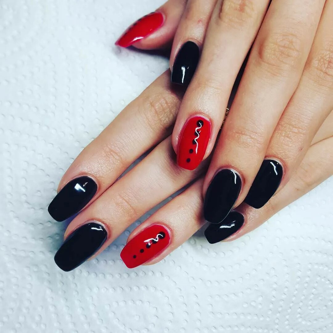 Картинки черно красного маникюра Top 20 Red Black Nail Designs - Home, Family, Style and Art Ideas