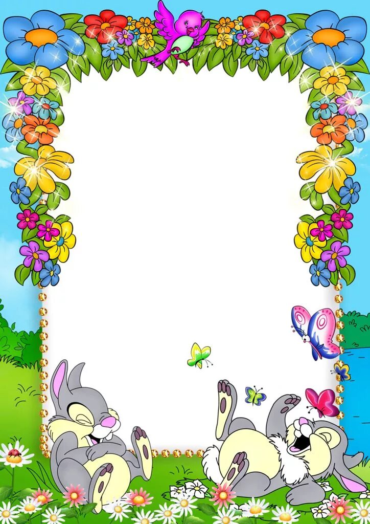 Картинки для детского сада оформление Pin by Sandr1378 on à imprimer Clip art borders, Disney frames, Flower frame