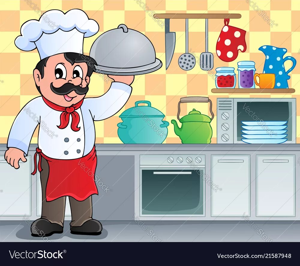 Картинки для кухни в детском саду оформление Kitchen theme image 3 Royalty Free Vector Image