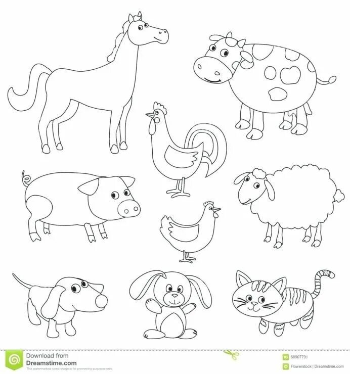 Картинки для раскрашивания домашние животные Pin on Unbedingt kaufen Cartoon animals, Cute cartoon animals, Animal clipart