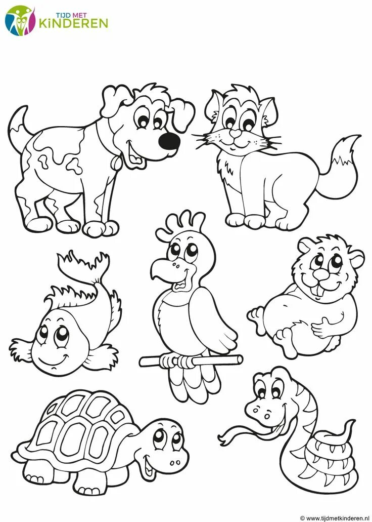 Картинки для раскрашивания домашние животные Coloring books, Kids coloring books, Animal coloring books