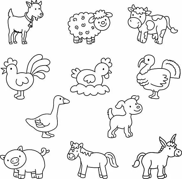 Картинки для раскрашивания домашние животные Bilder und Stockfotos - iStock Fun worksheets for kids, Hand embroidery letters,