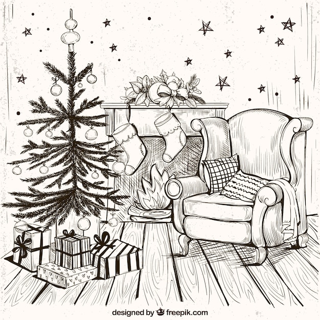 Картинки для срисовки рождество Страница 12 Christmas Hand Drawn: векторные изображения и иллюстрации, которые м