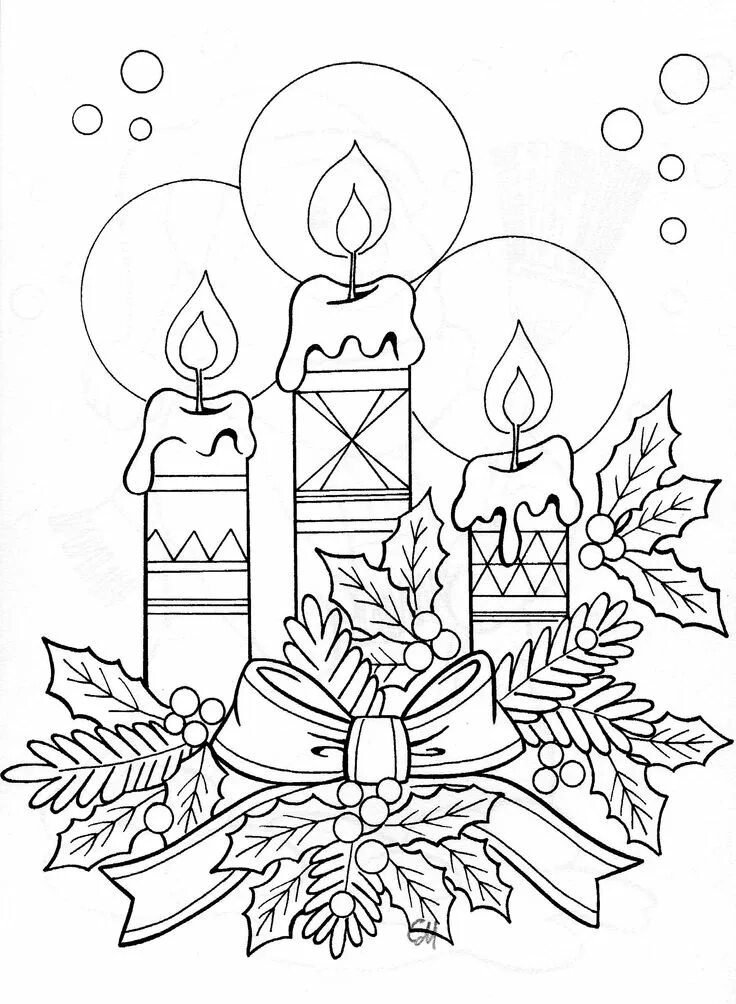 Картинки для срисовки рождество Pin by Carmen Matarazzo on Disegni Natale Printable christmas coloring pages, Ch