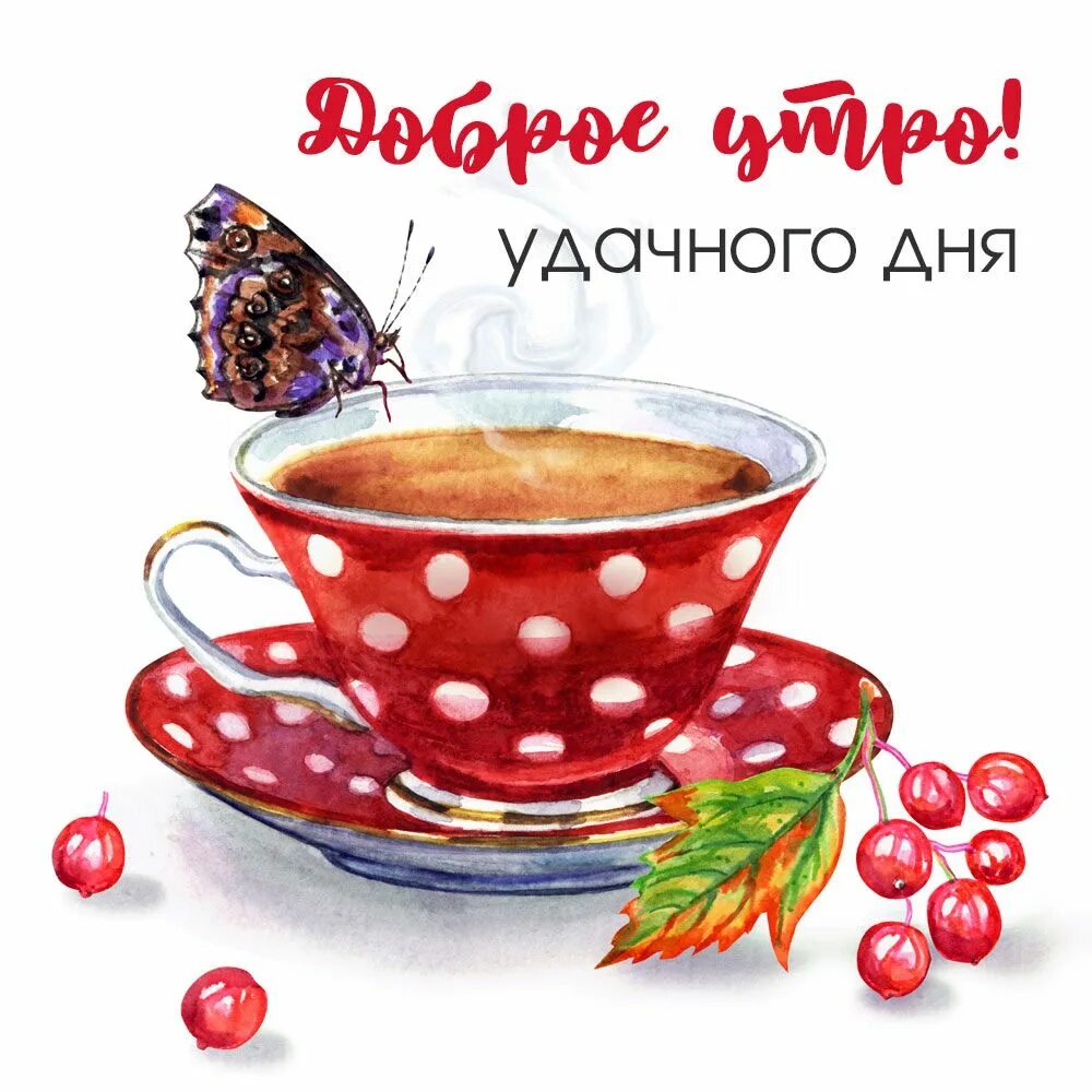 Картинки для ватсапа доброе утро хорошего Чашка чая: картинки доброе утро удачного дня - инстапик Доброе утро, Чашка чая, 