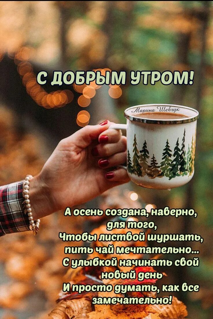 Картинки доброе осеннее утро со смыслом Марина Шевчук Доброе утро, Утренние сообщения, Утренние цитаты