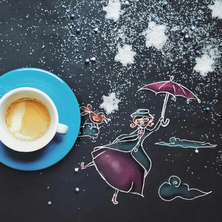 Картинки доброе утро самые необычные позитивные Pin by Yulia Shatalyuk on Осень Coffee painting, Coffee art, Coffee drawing