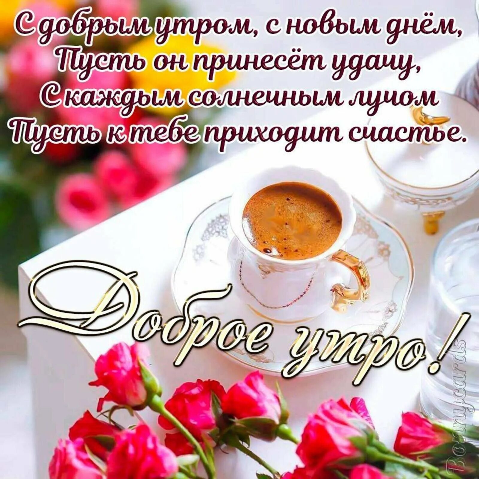 Картинки доброго утра с пожеланиями современные Прекрасного утра доброго дня открытка с пожеланиями - найдено 88 картинок