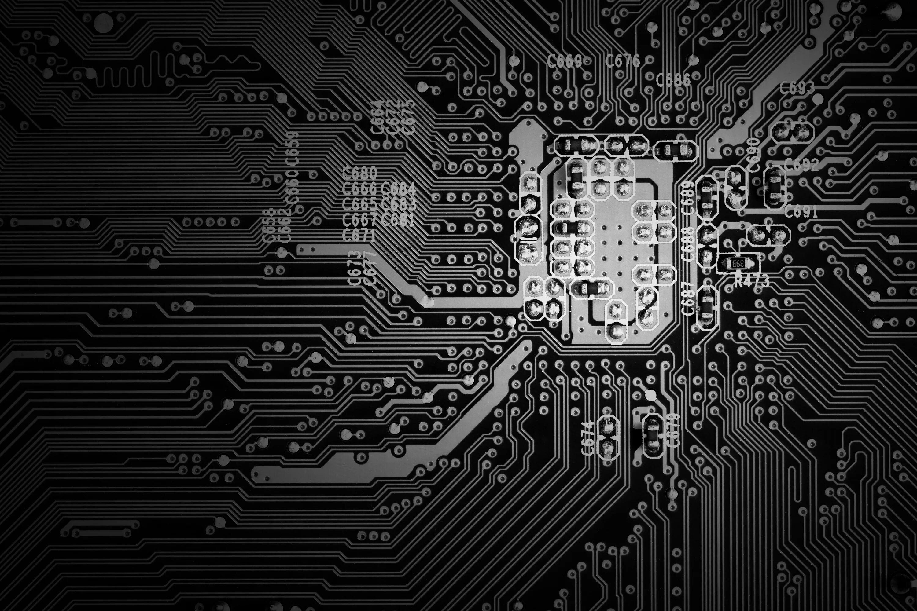 Картинки электросхем Mobile wallpaper: Chip, Circuitry, Technology, Technologies, Schemes, Chb, Bw, 1