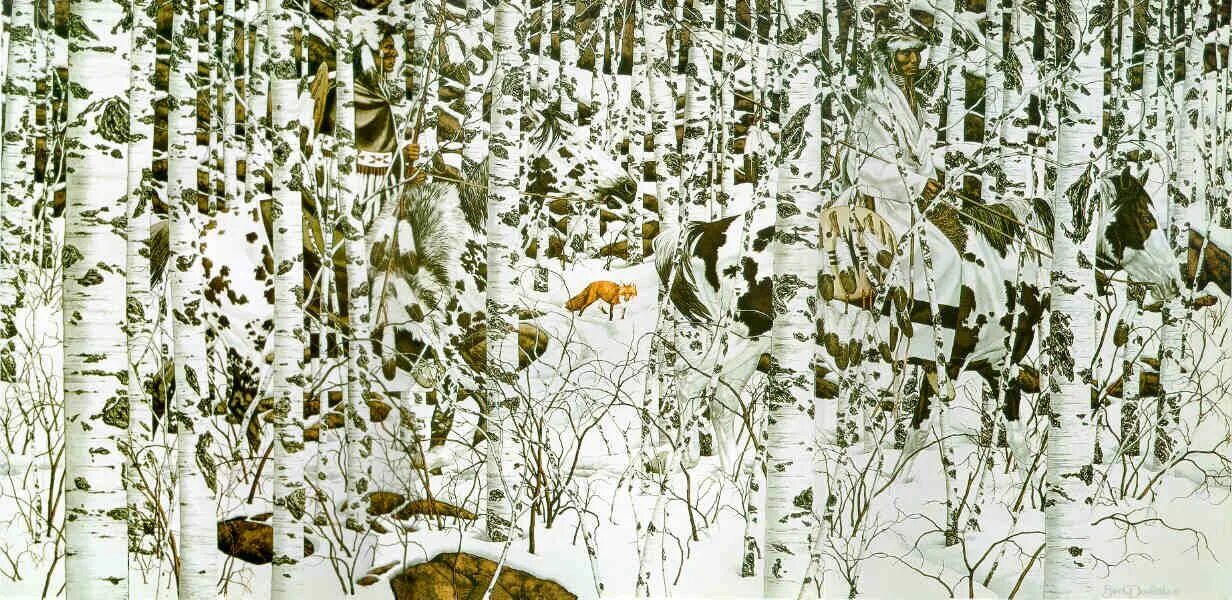Картинки где нужно найти животных This print is interesting to me! -Woodland Encounter image from Bev Doolittle Hi