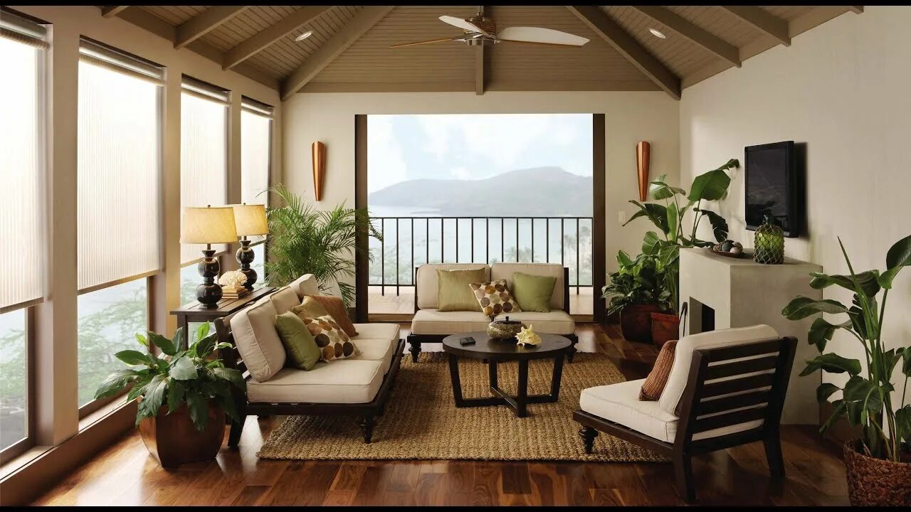 Картинки интерьера дома Living room with access to the terrace - YouTube
