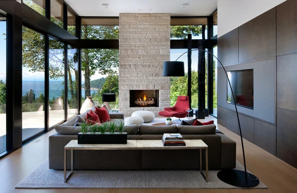 Картинки интерьера дома West Vancouver Residence - Модернизм - Гостиная - Ванкувер - от эксперта Ravenin