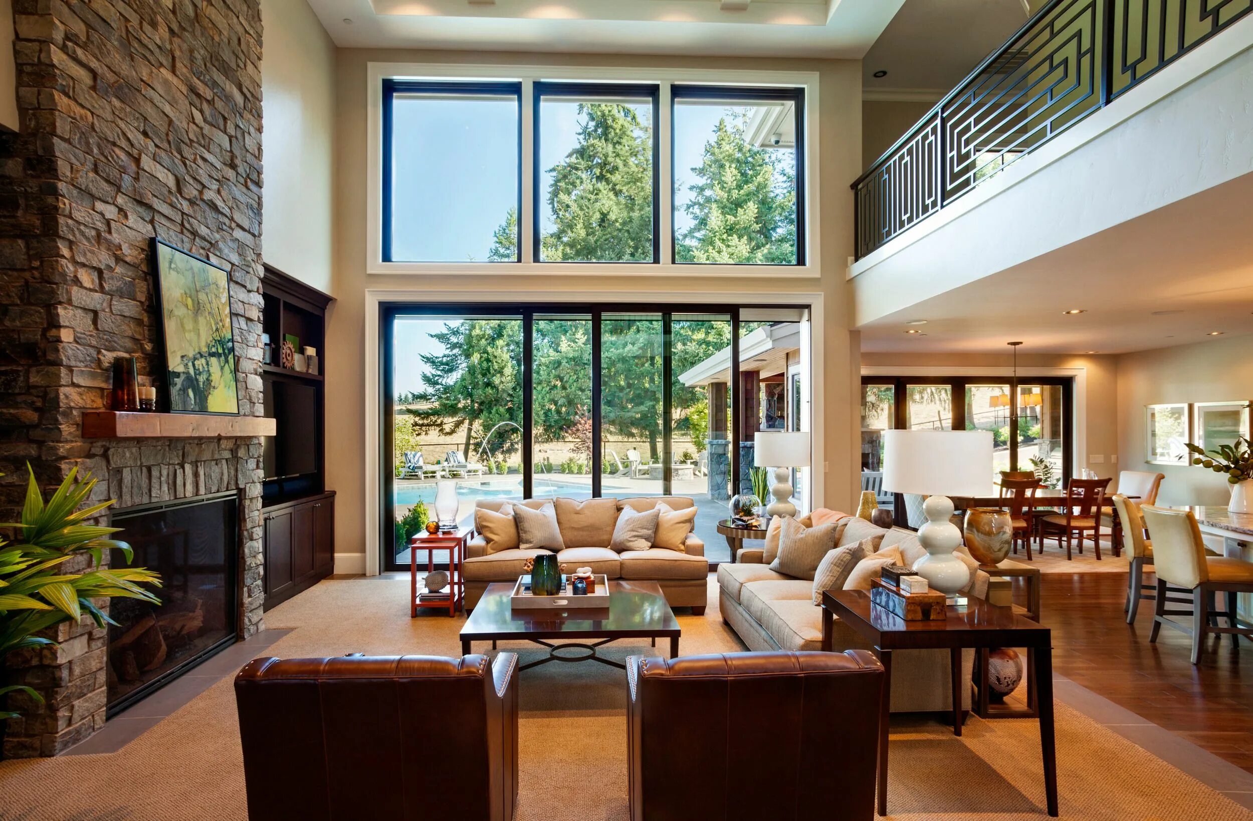 Картинки интерьера дома Open concept living room, Livingroom layout, Rustic living room design