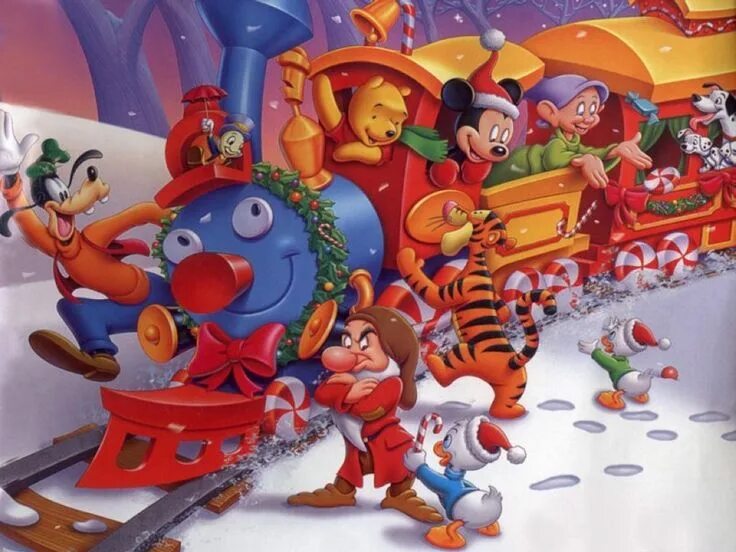 Картинки из м ф про новый год Warm Christmas seasons... Disney a natale, Carta da parati disney, Disney