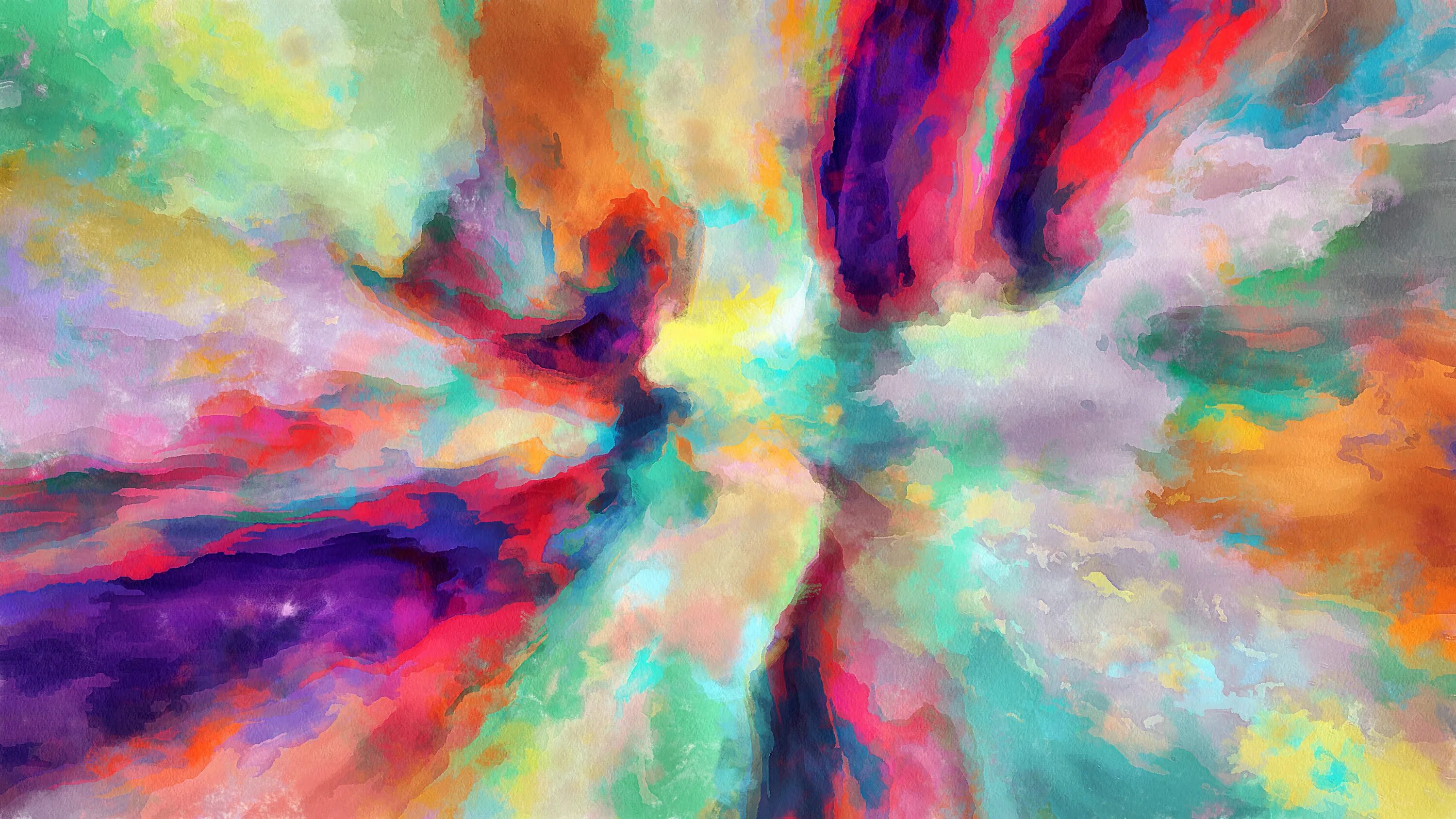 Картинки красками фото Wallpaper : paint splash, watercolor, digital, abstract, colorful 4000x2250 - Al