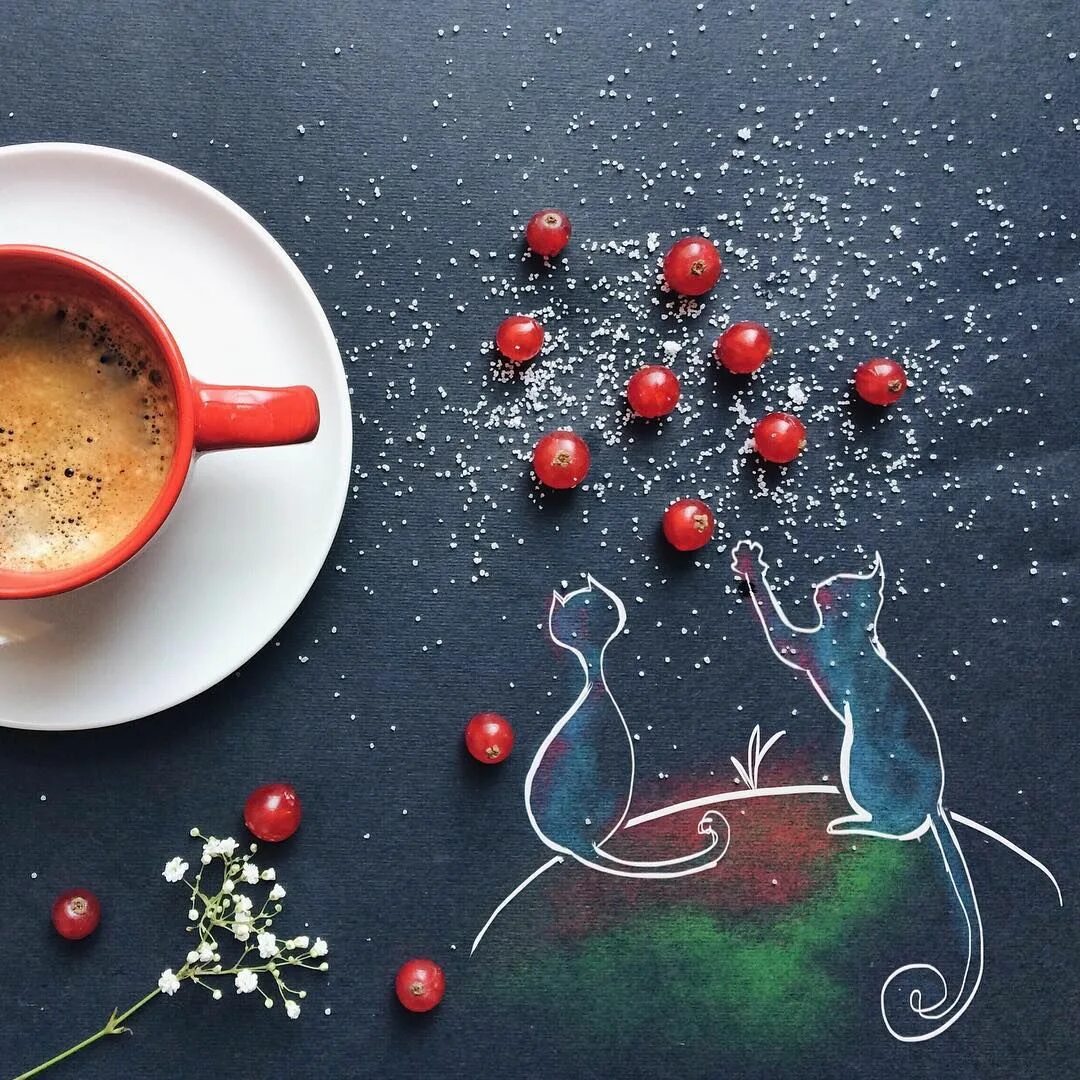 Картинки креативные с добрым утром и пожеланиями I Draw Cute Illustrations While Having My Morning Coffee Искусство приготовления
