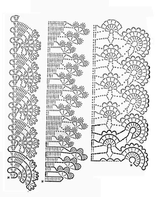 Картинки крючком схемы Вязание крючком Схемы вязаных крючком обрамлений, Вязаный крючком кружевная окан